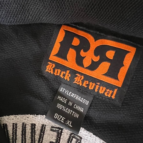 Men’s XL Rock Revival Black Polo - Picture 4 of 6